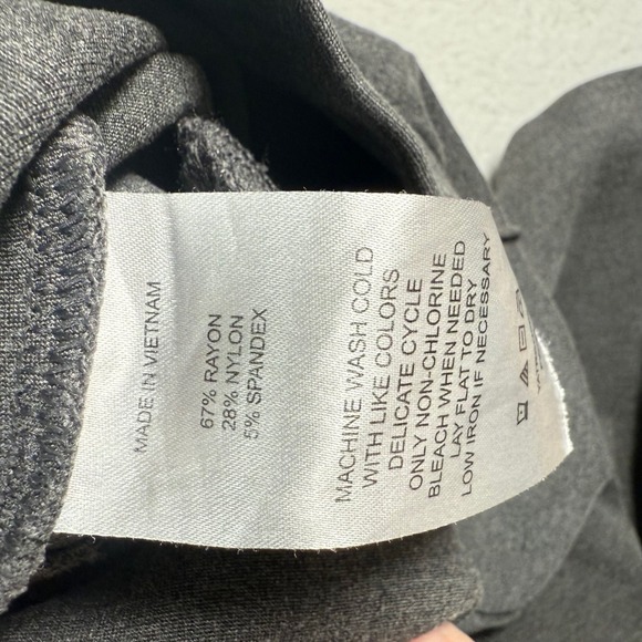 Quince Grey Wide Leg Flare Pants Stretch Knit Comfort Size M Womens Career - Picture 7 of 8